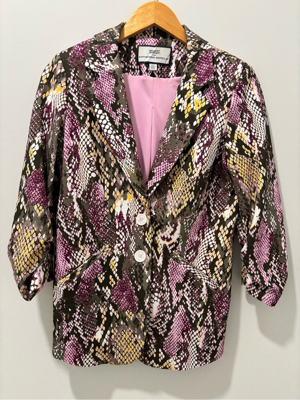 Katherine Barclay Blazer Multi-Color Snake Print, Size S/P,